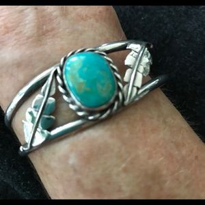 Turquoise and sterling silver bracelet